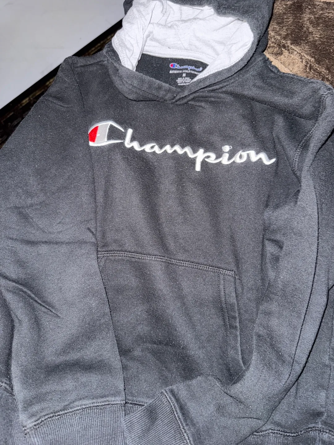 Champion Black Hoodie - Size Medium thumbnail
