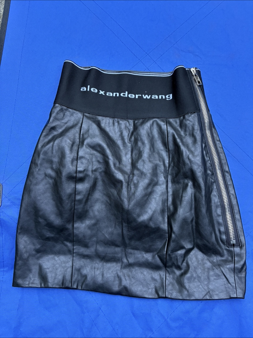 Alexander Wang Black Leather Mini Skirt - Size S