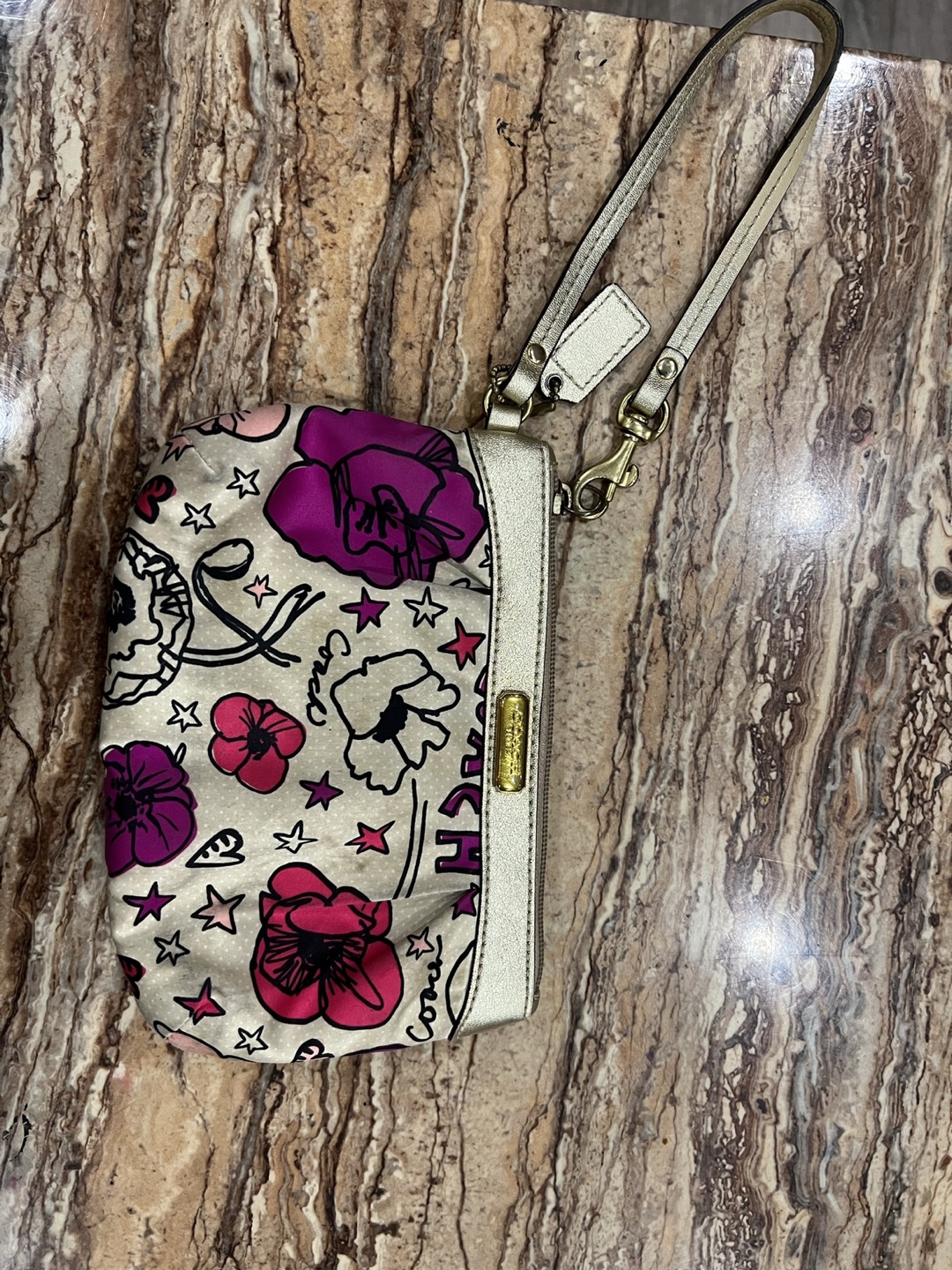Coach Floral Wristlet