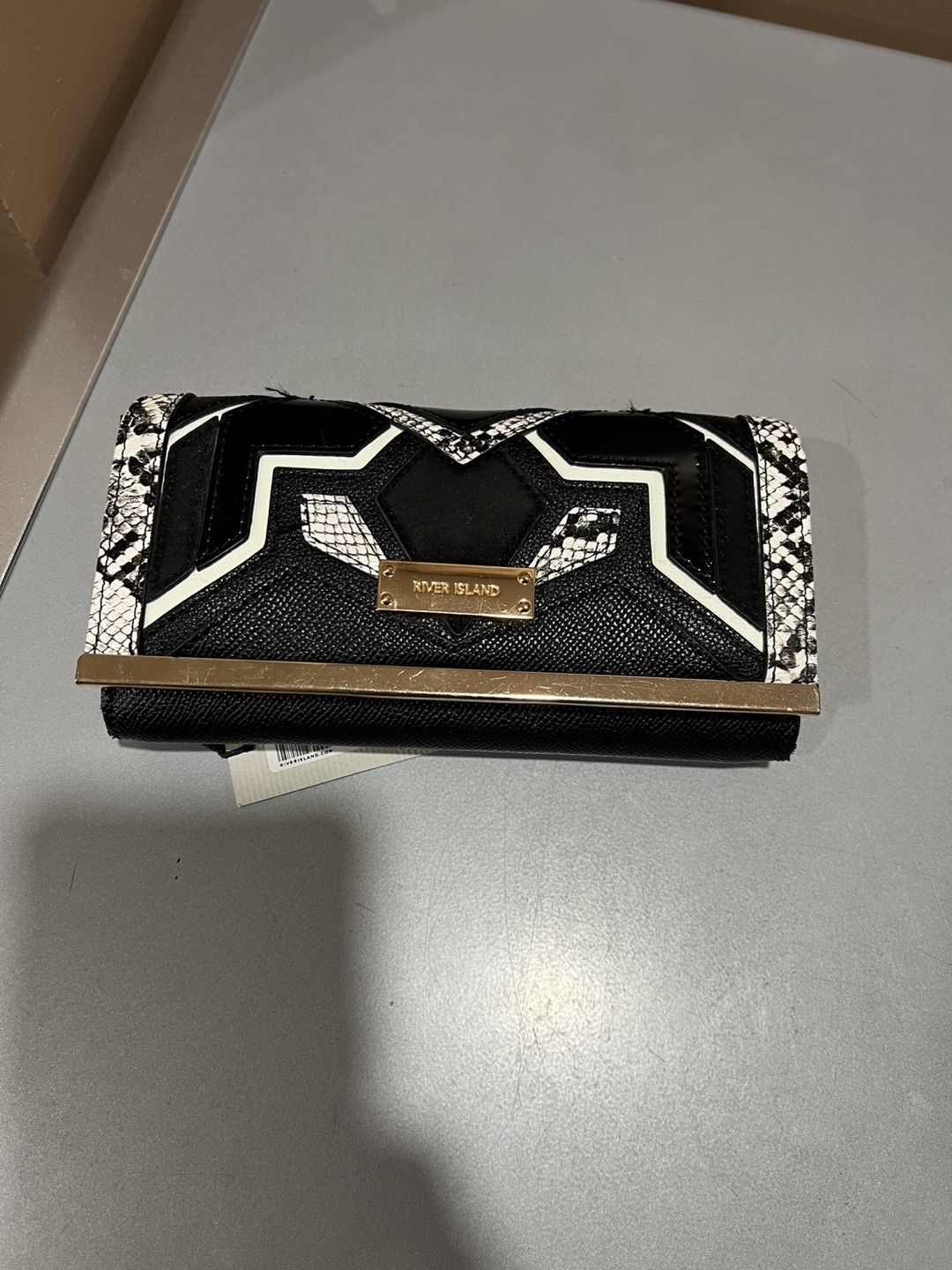 River Island Black & White Wallet