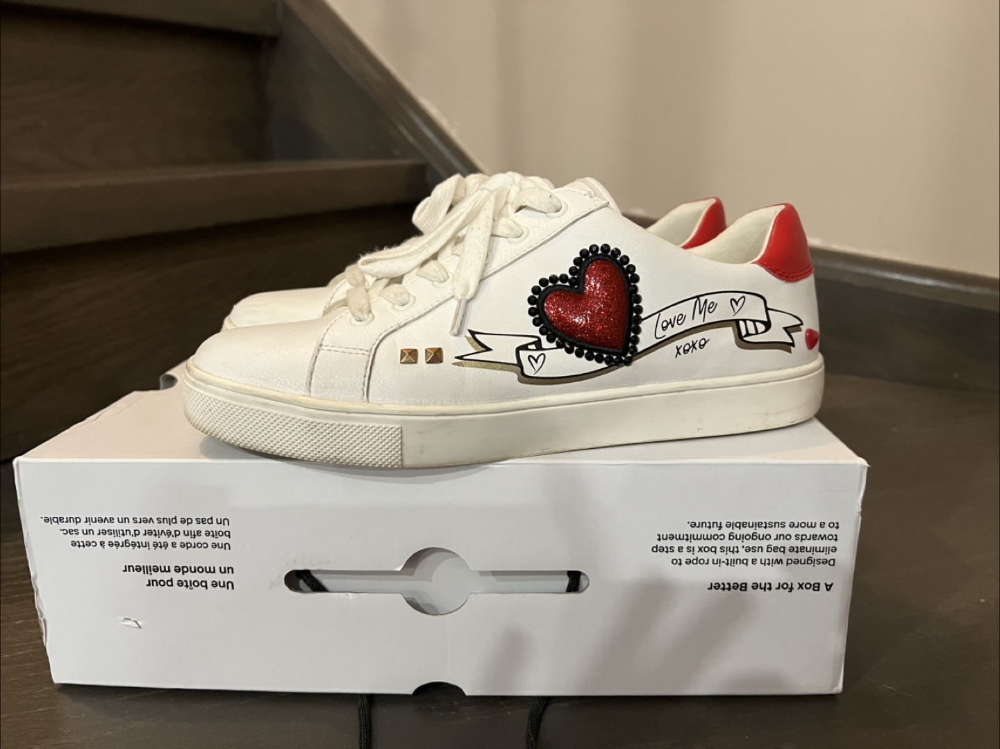 ALDO White & Red Sneakers - photo 3