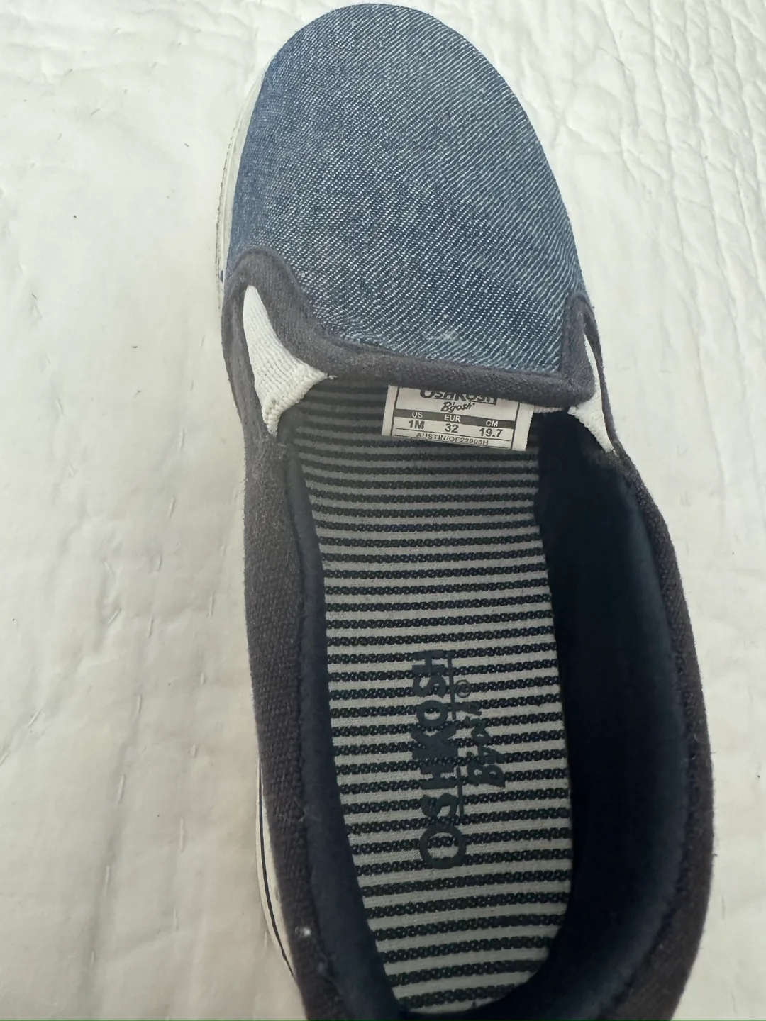 OshKosh B'gosh Denim Slip-On Sneakers - Size 1M image indicator(3)