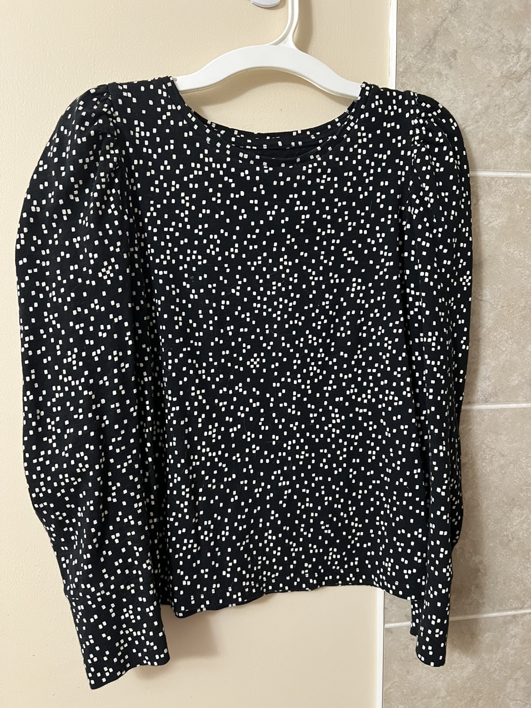 Lacoste Girls' Navy Polka Dot Top - Size 12 - photo 3