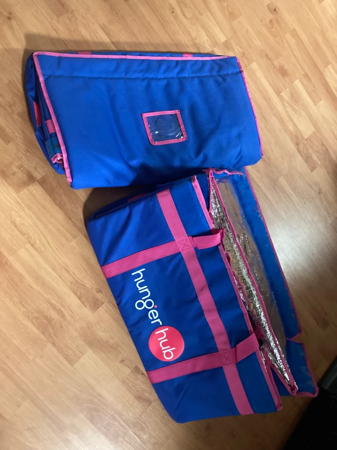 Hunger Hub Food Delivery Bag - Blue/Pink thumbnail