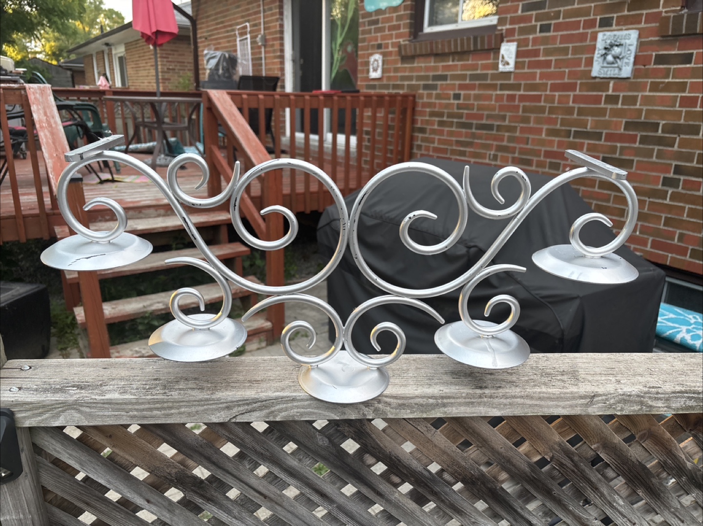 Silver Metal Candelabra