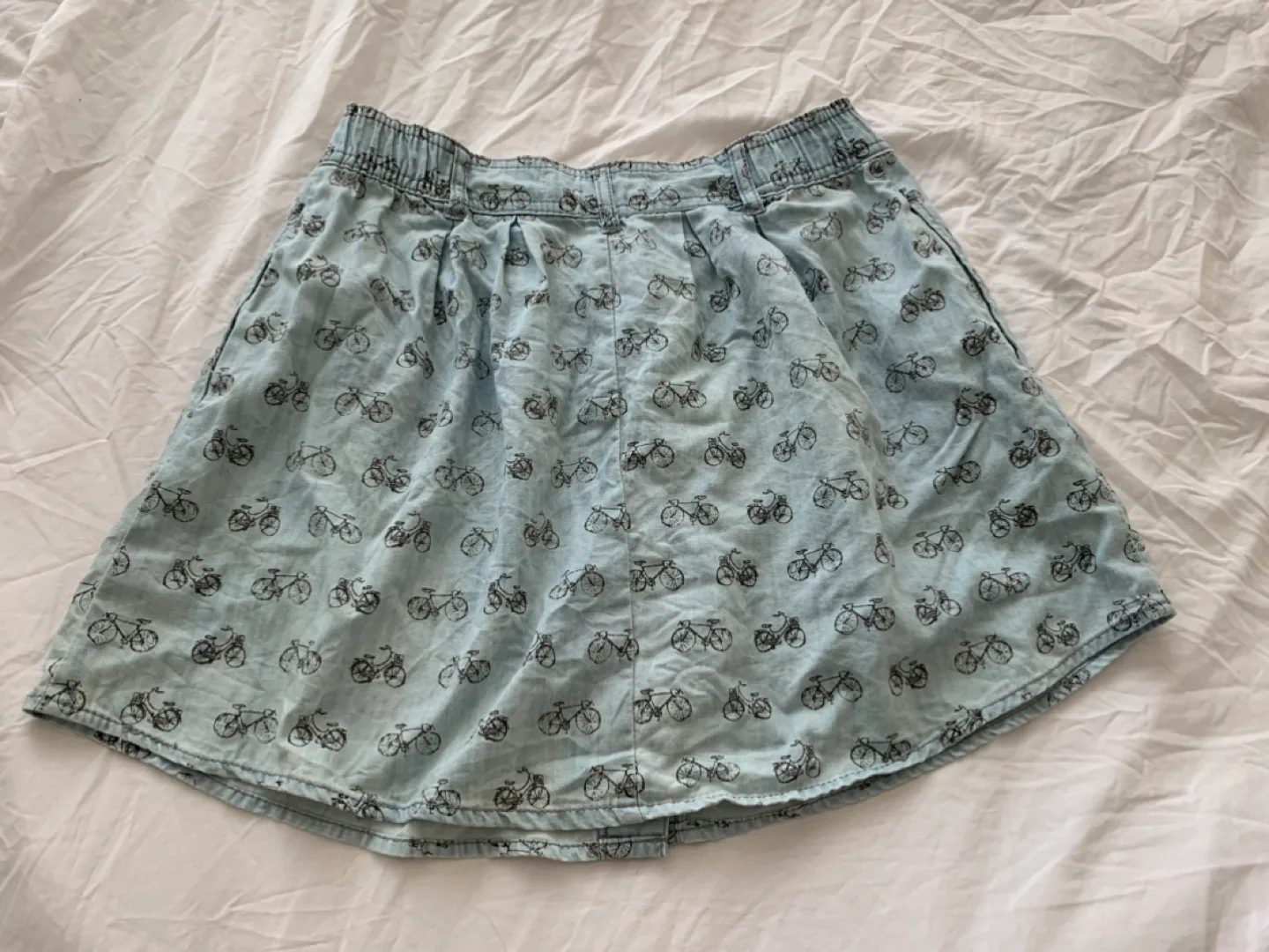Light Denim Skirt with bicycle print (size medium) image indicator(3)