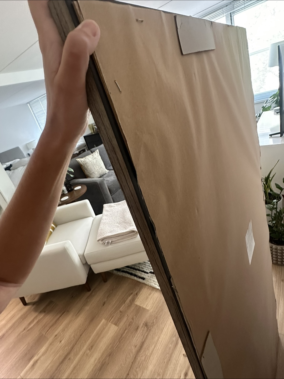 Full Length Gray Framed Mirror - photo 4
