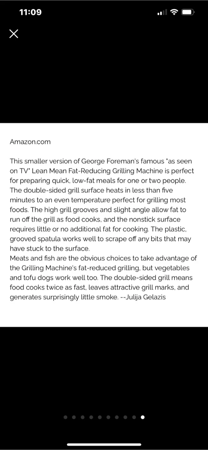 George Foreman Electric Lean Meat Fat Grilling Machine -  Black image indicator(10)