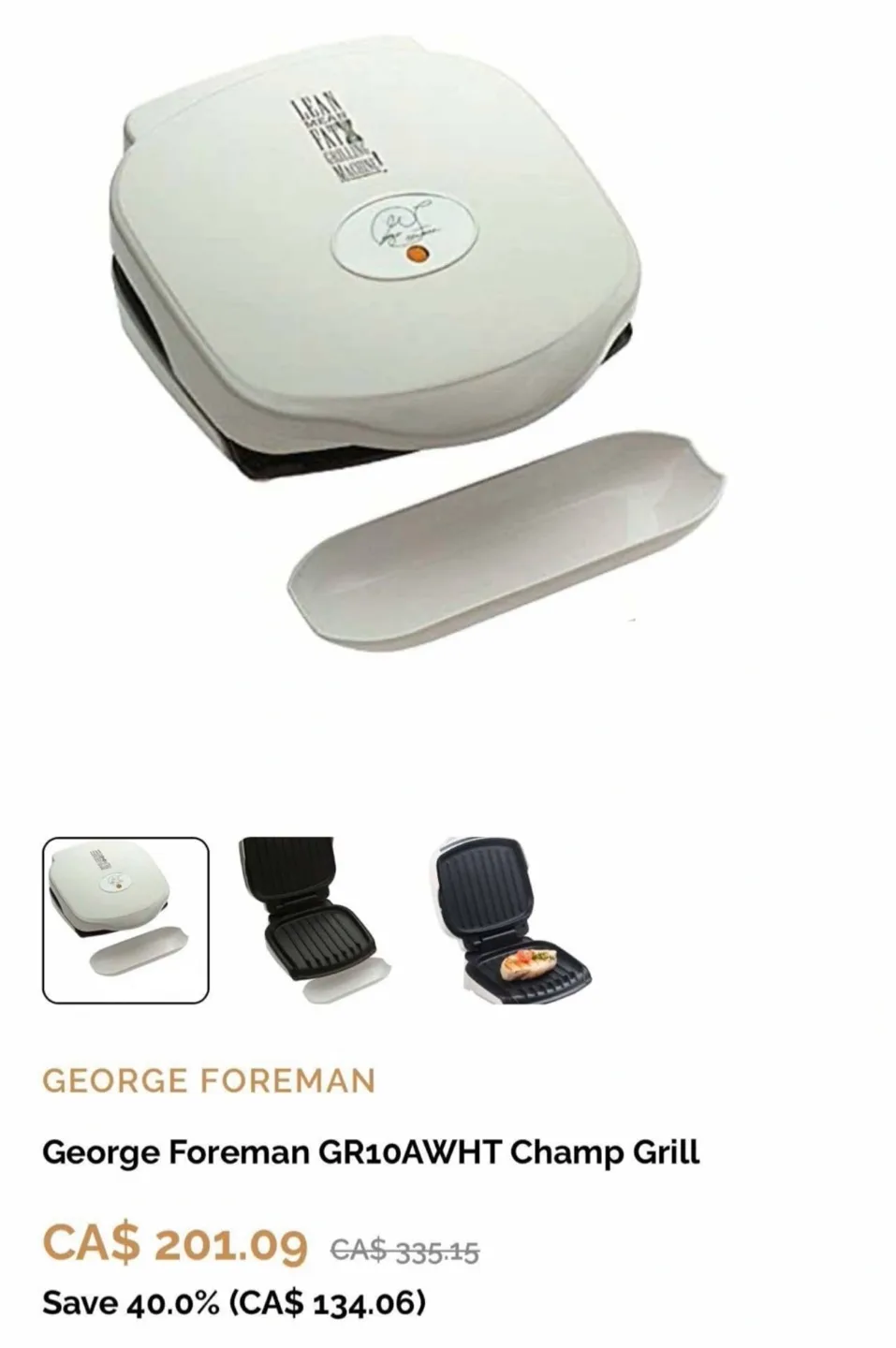 George Foreman Electric Lean Meat Fat Grilling Machine -  Black image indicator(7)