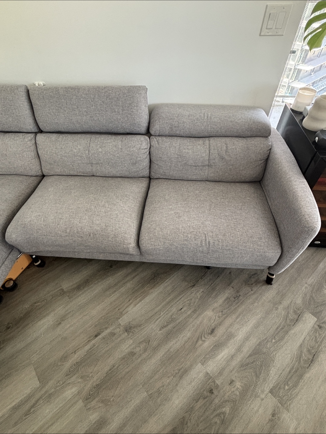 Grey Sectional Sofa with Chaise - photo 3