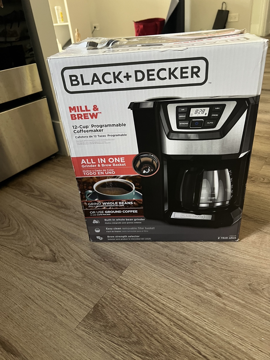 New BLACK+DECKER Mill & Brew 12-Cup Coffeemaker