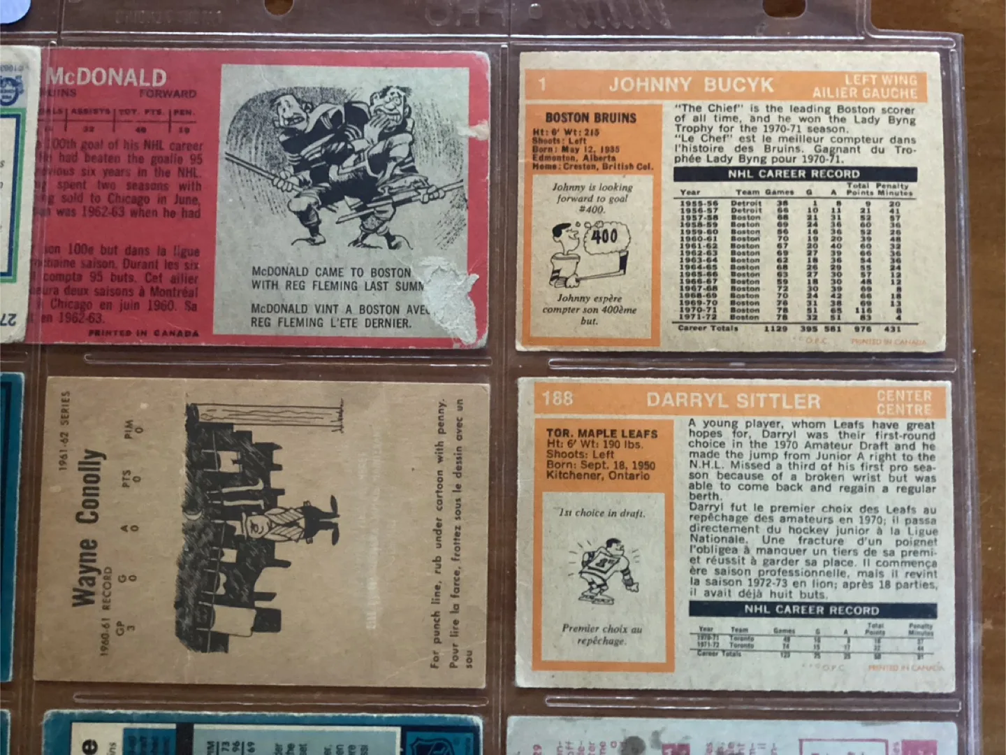 9 Vintage NHL Hockey Trading Cards ! image indicator(7)