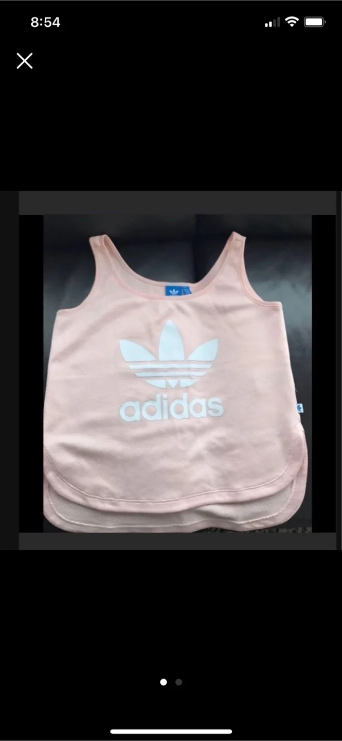 🧡Adidas Pink Tank Top Size S thumbnail