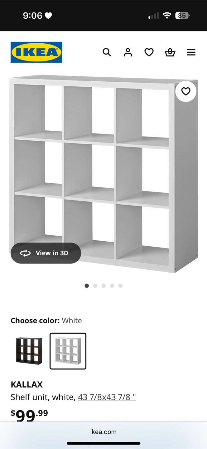 IKEA Kallax Shelf Unit - White