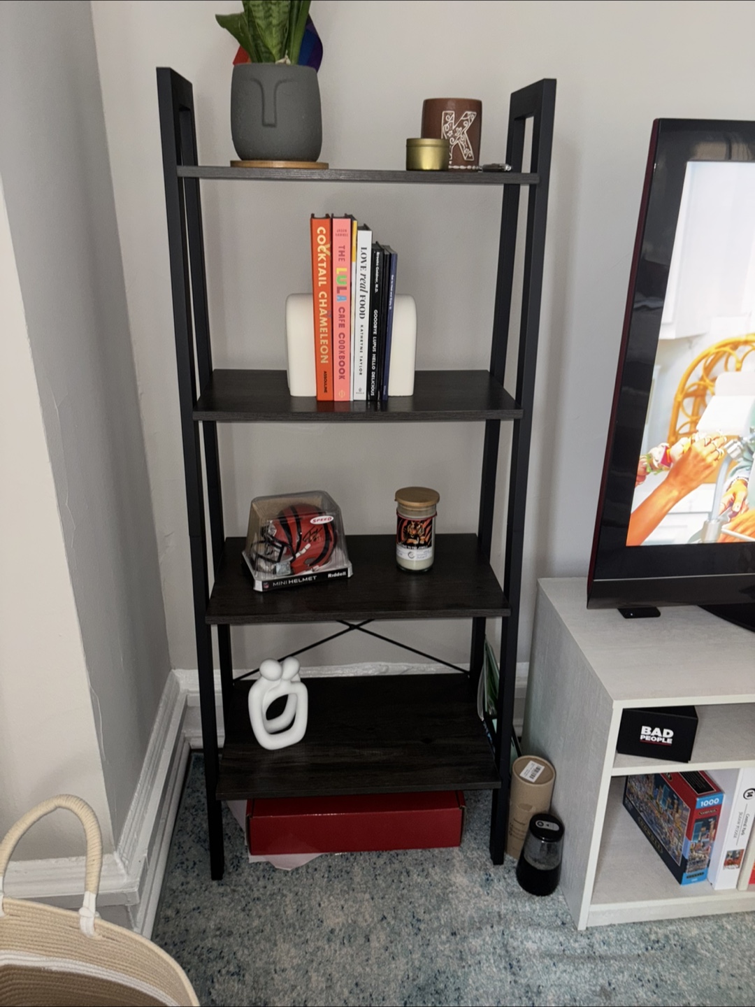 Set of 2 Black Leaning/Ladder Shelves - photo 4
