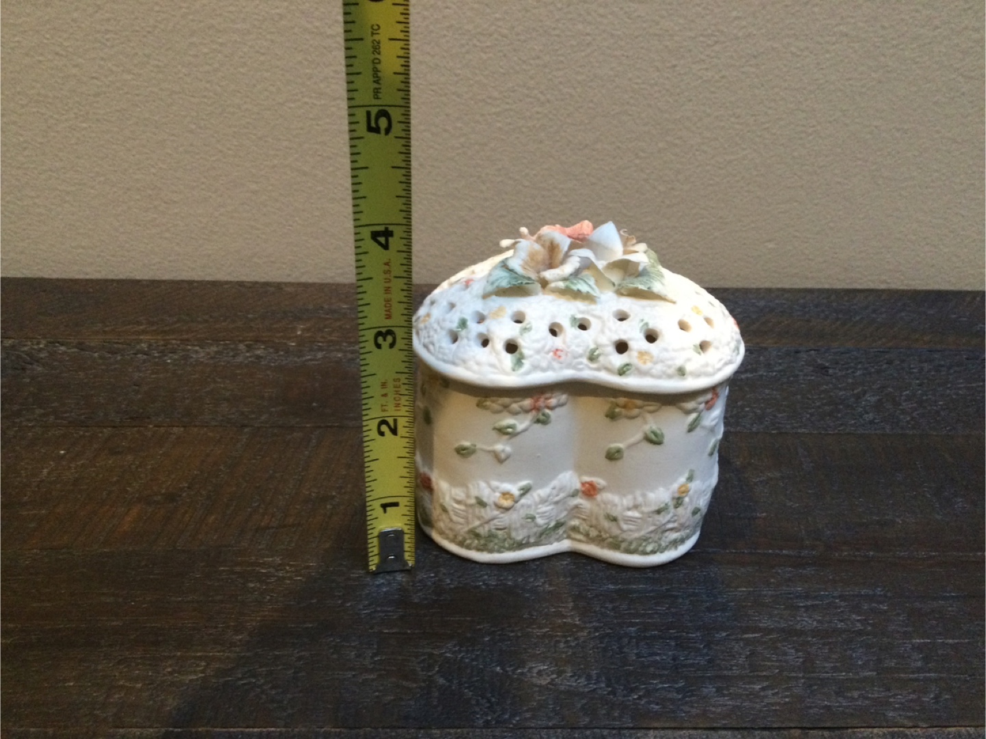 Ceramic Heart-Shaped Trinket Box with Lid - photo 3