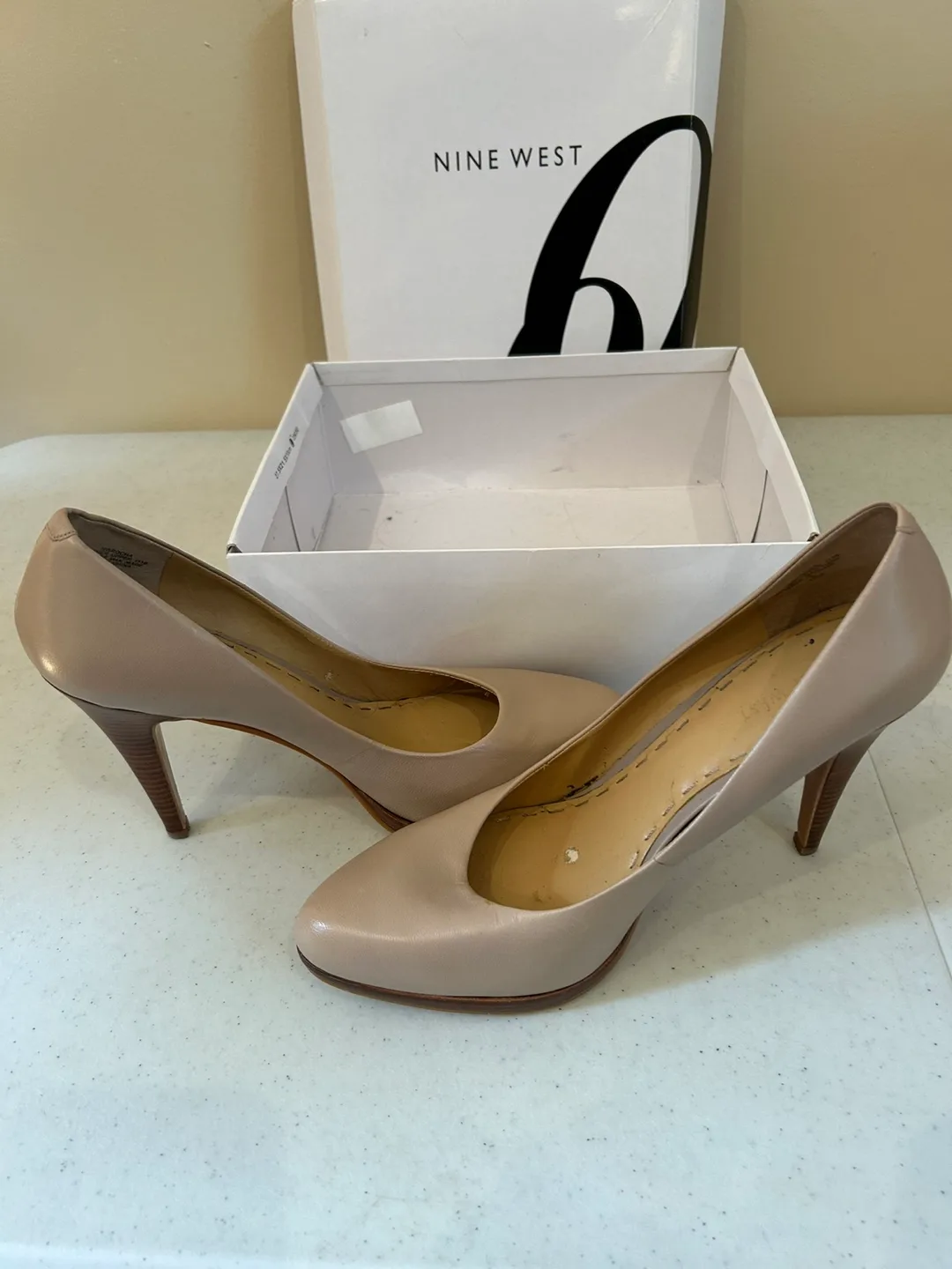 Nine West Beige Heels - Size 10 thumbnail