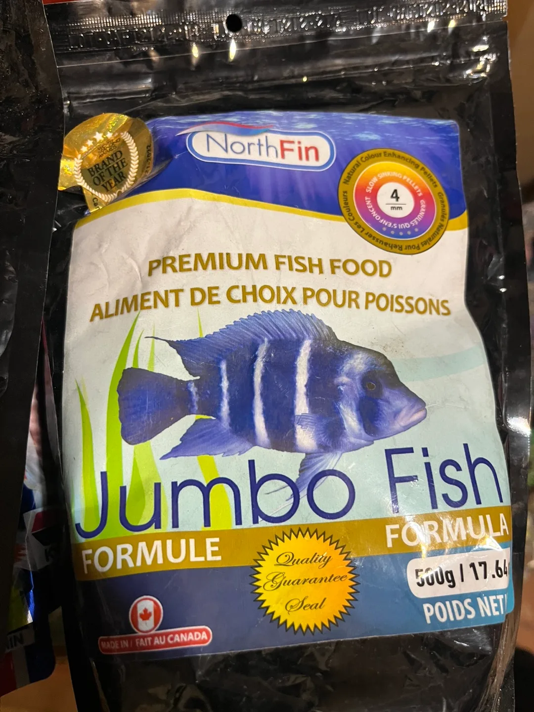 NorthFin Jumbo Formula Fish Food 4mm, 500g thumbnail