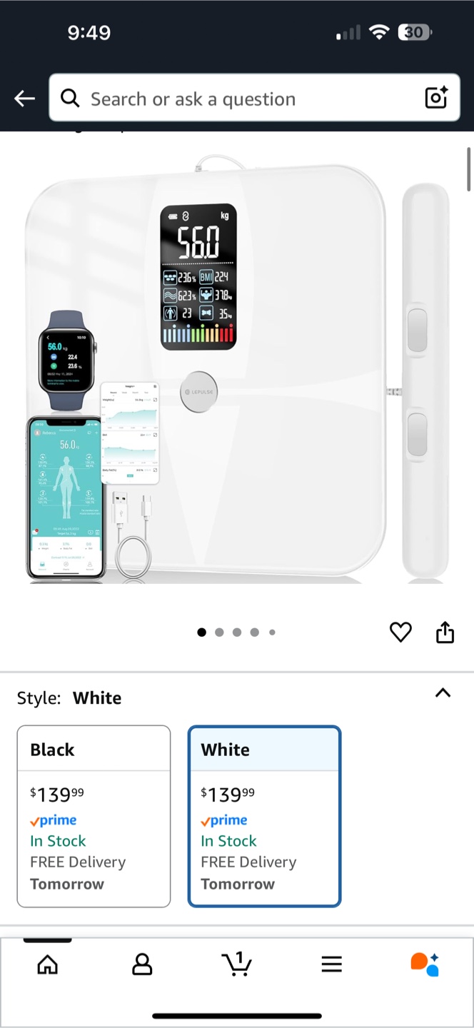 Lepulse Body Fat Scale - Like New!
