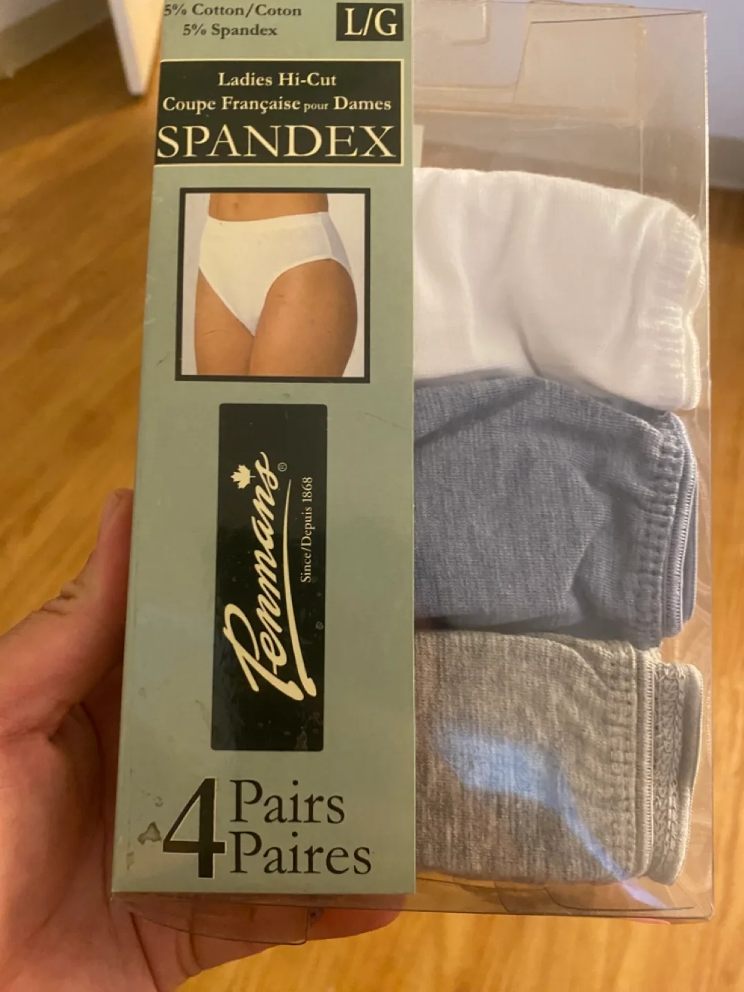 New Penmans Ladies Hi-Cut Spandex, Size L/G, 4 Pairs thumbnail
