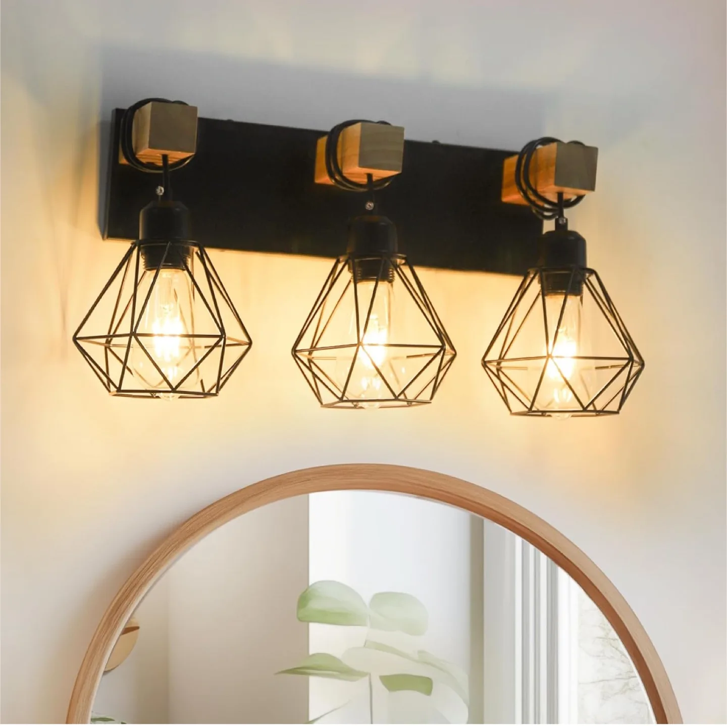 3-Light Industrial Vanity Light Fixture thumbnail