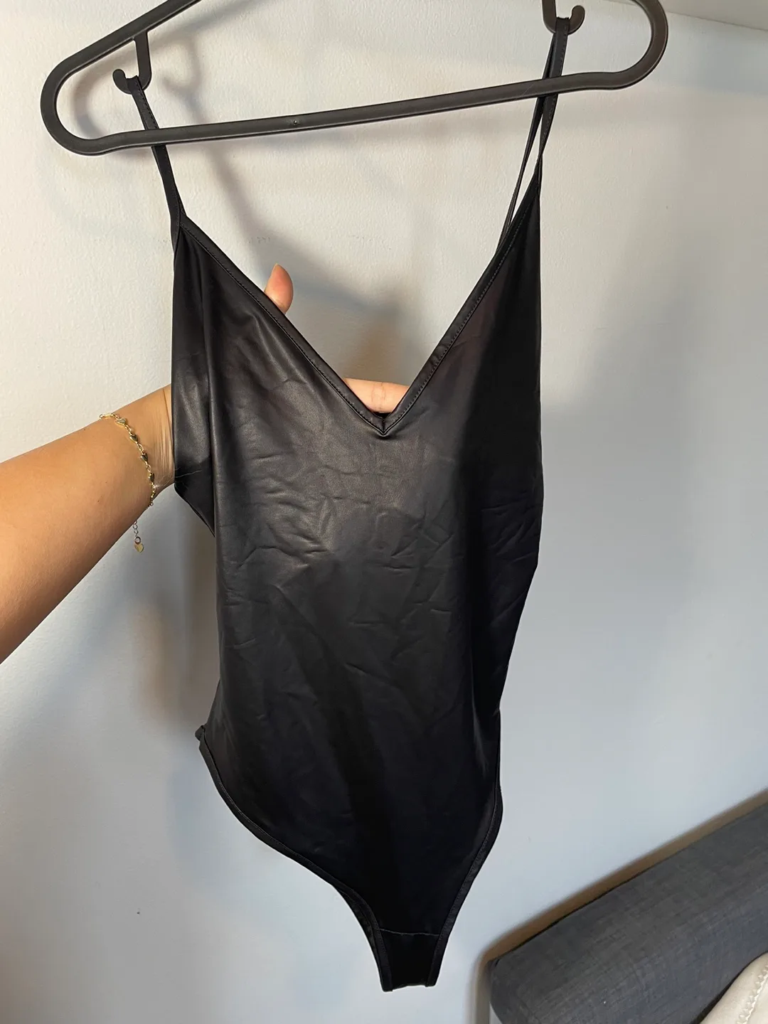 Zara Trafaluc Black Bodysuit - Size M thumbnail