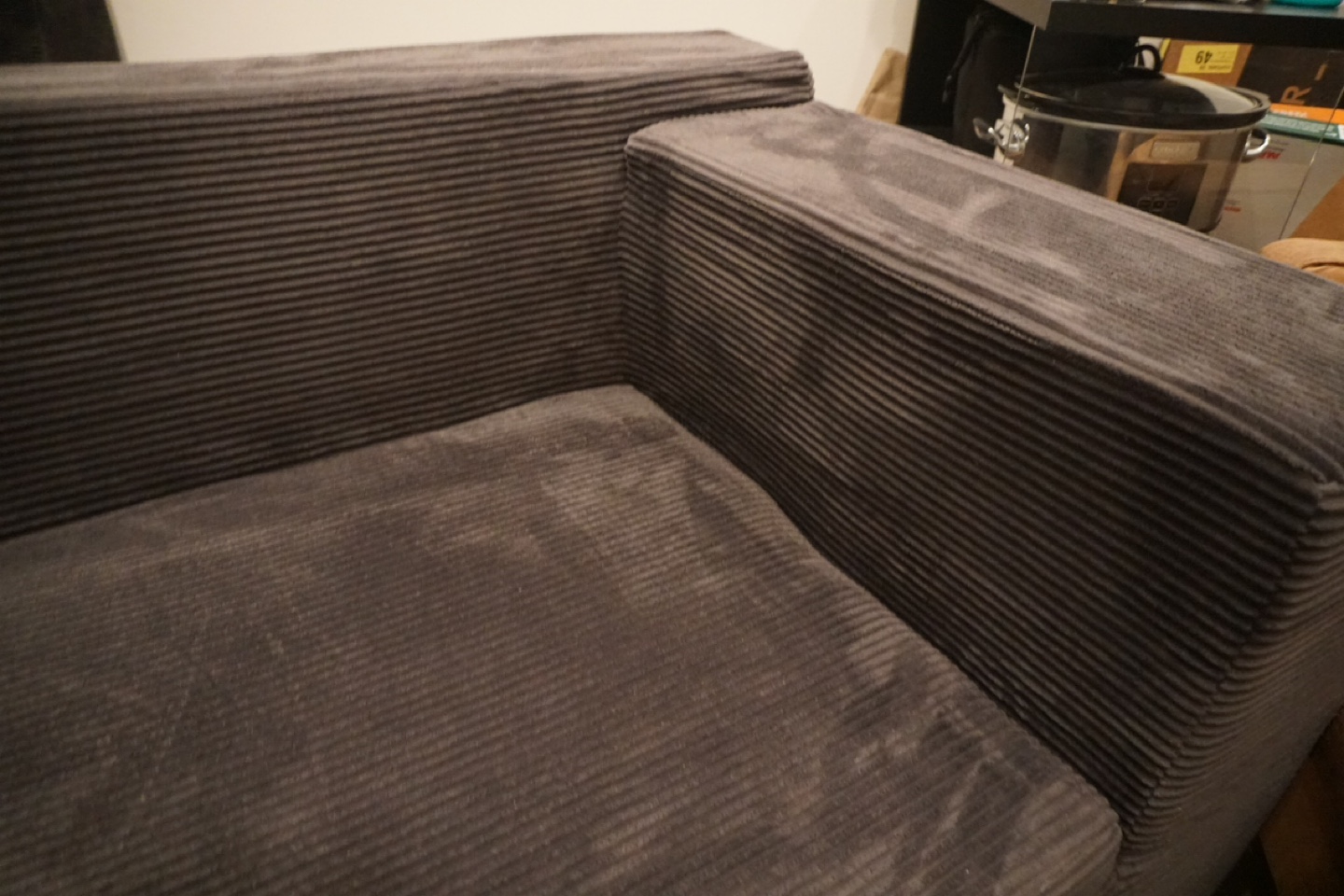 YOU WONT FIND A BETTER DEAL! corduroy sectional- Dark grey - photo 4