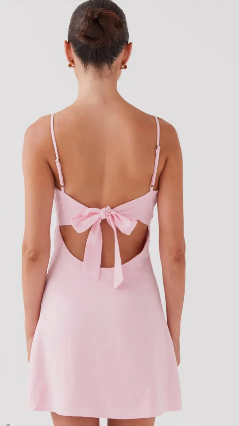 Peppermayo - Pink Linen Dress image indicator(3)