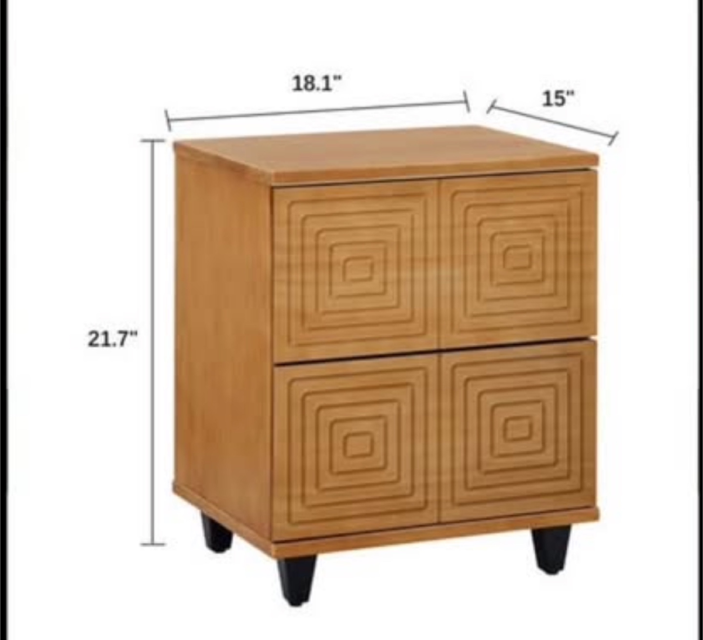 Beige Nightstand Accent Table
