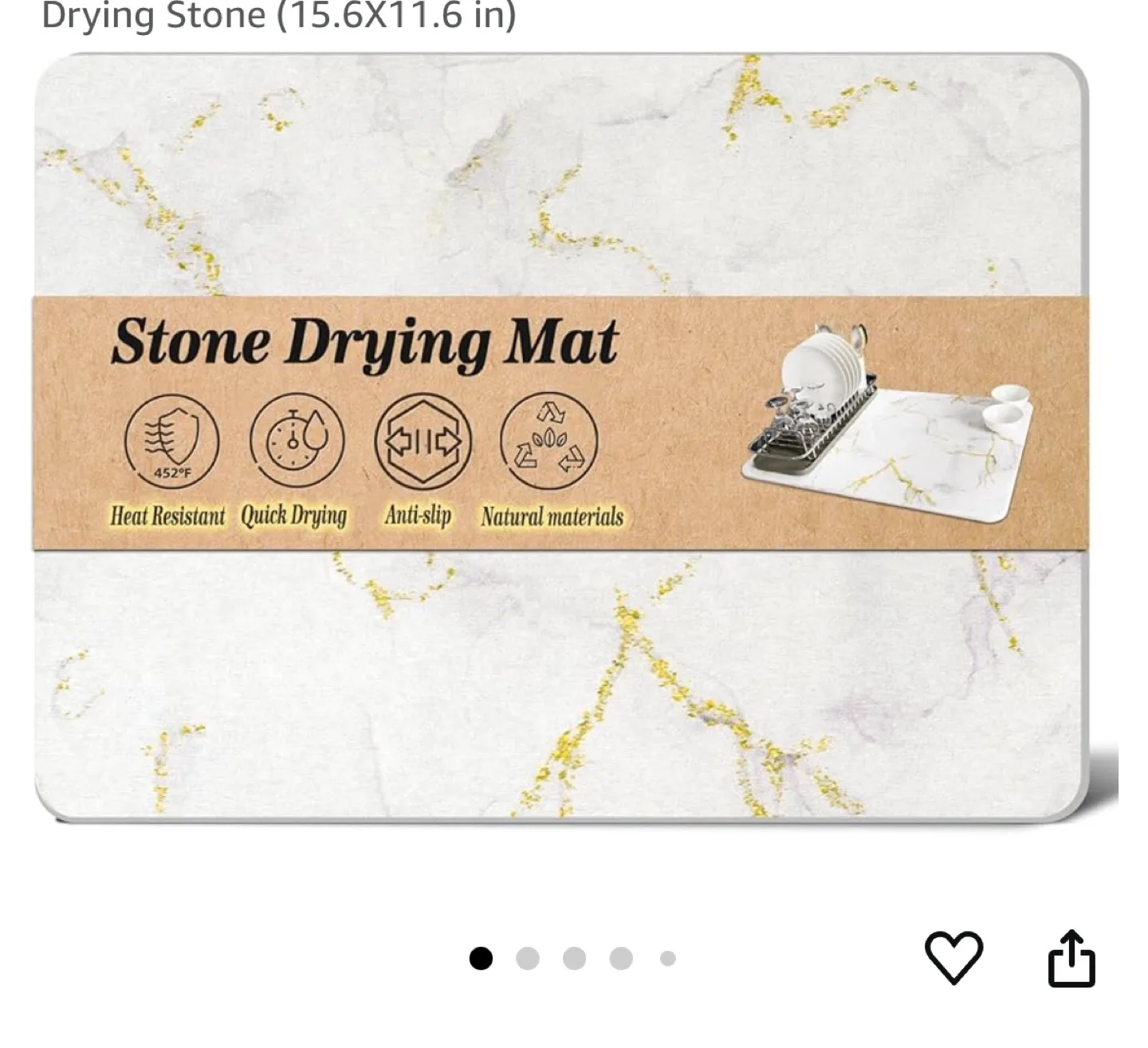 Adweli Stone Drying Mat (15.6x11.6 in) thumbnail