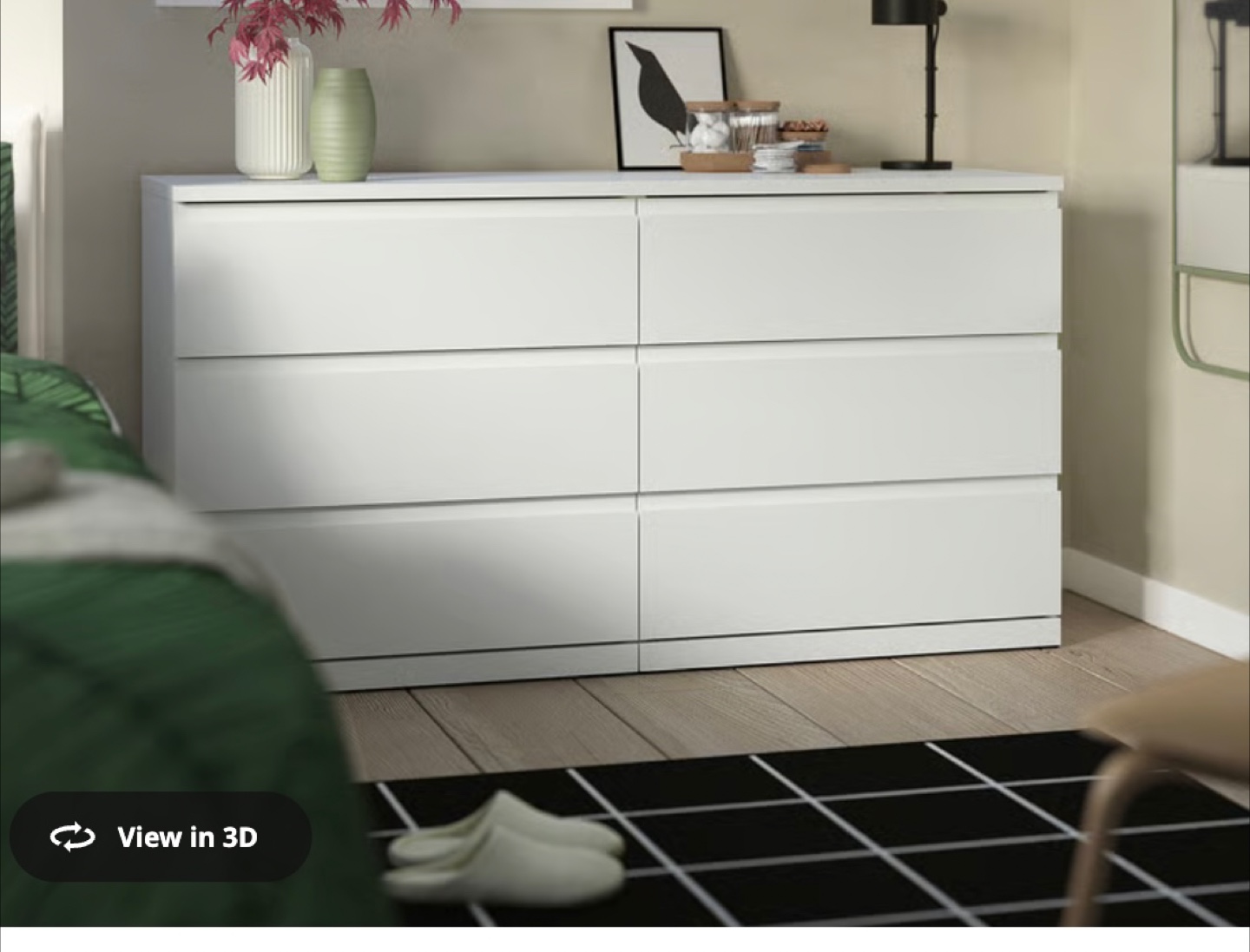 IKEA MALM White 6-Drawer Dresser - photo 2