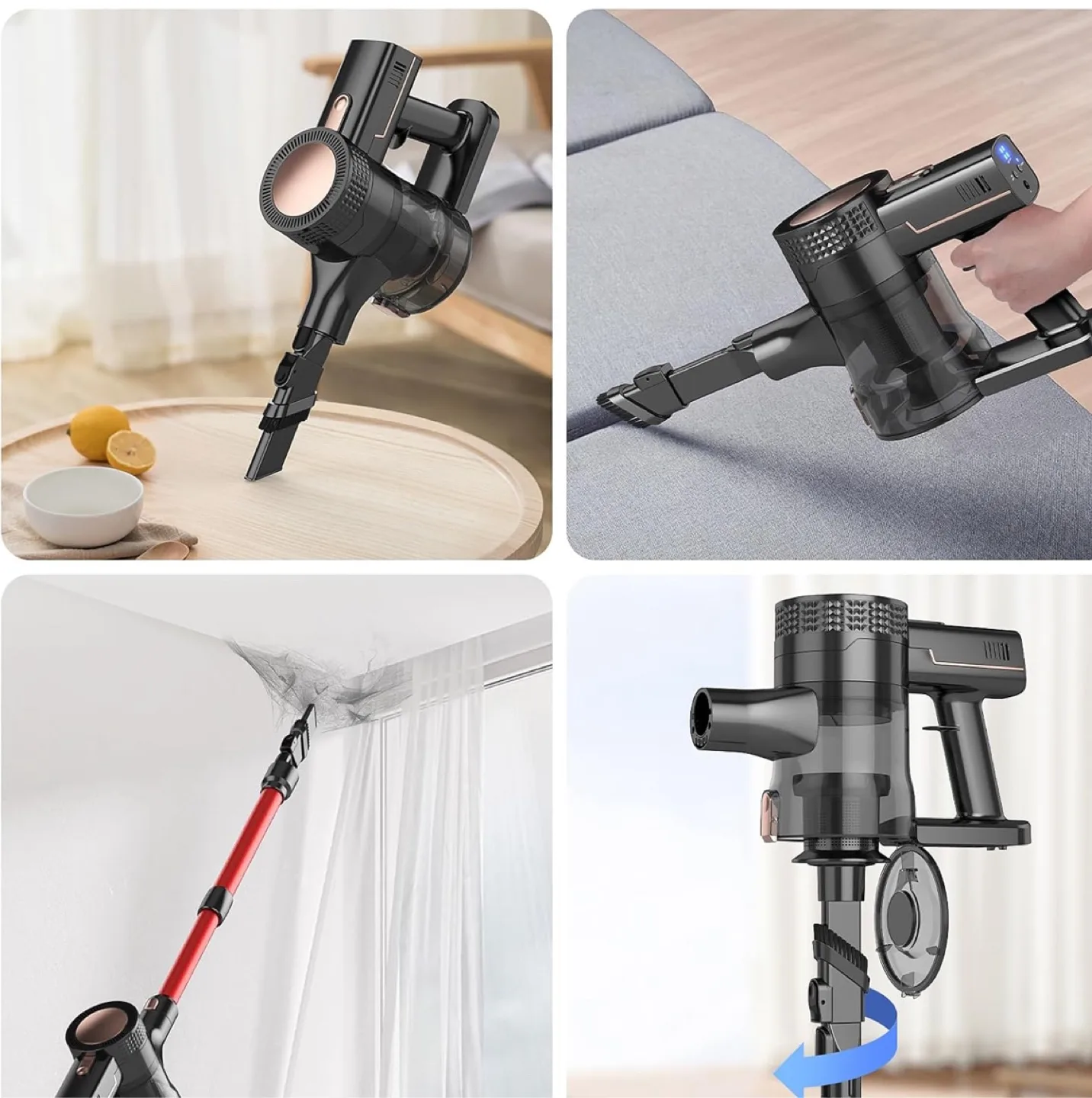 JUSTKEY Cordless Vacuum - Powerful Suction thumbnail