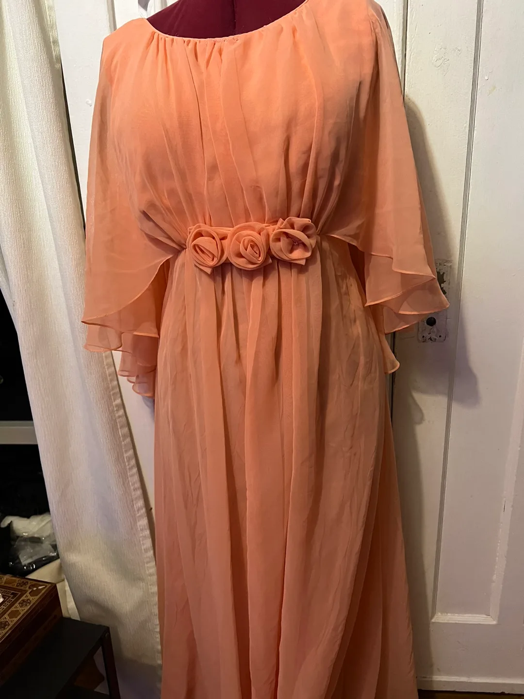 Vintage Peach Maxi Dress thumbnail
