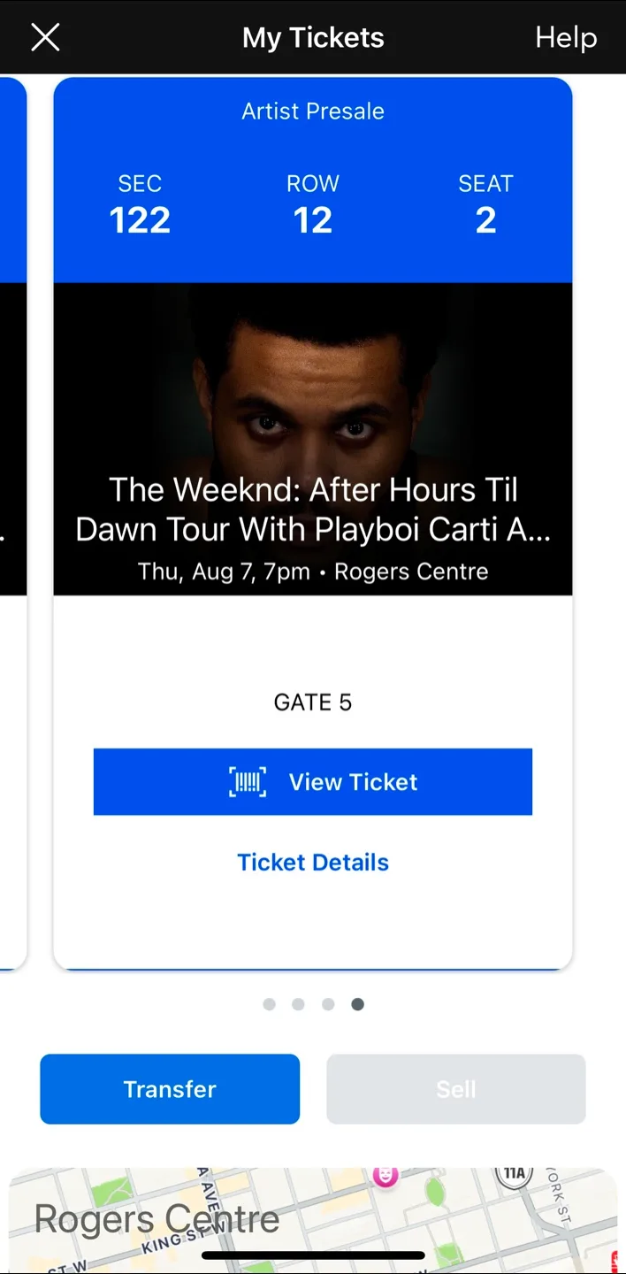 The Weeknd Tour 2 tickets on August 7th Sec 122 thumbnail