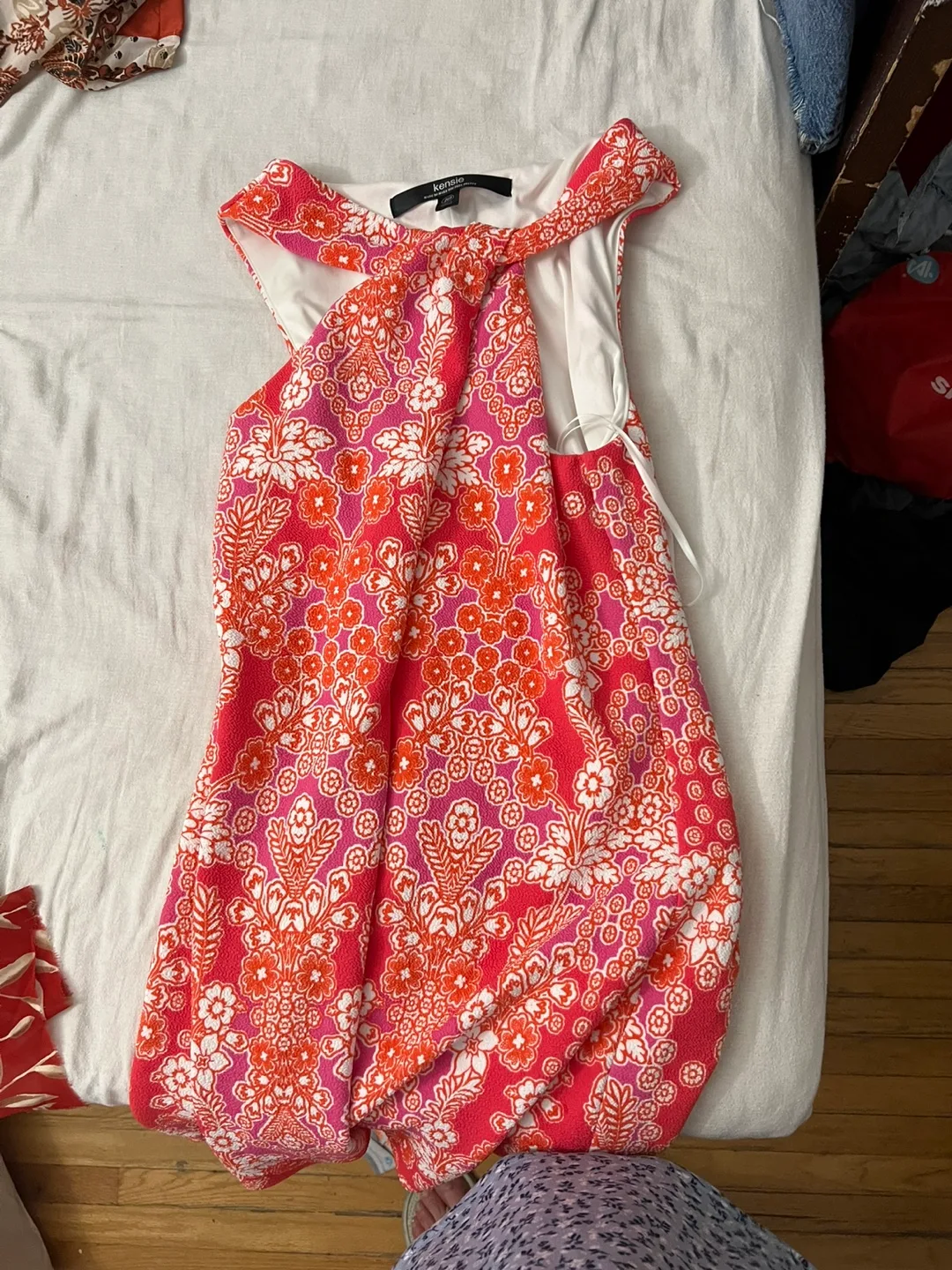 Kensie Dress, Size 10, Orange & Pink Floral thumbnail
