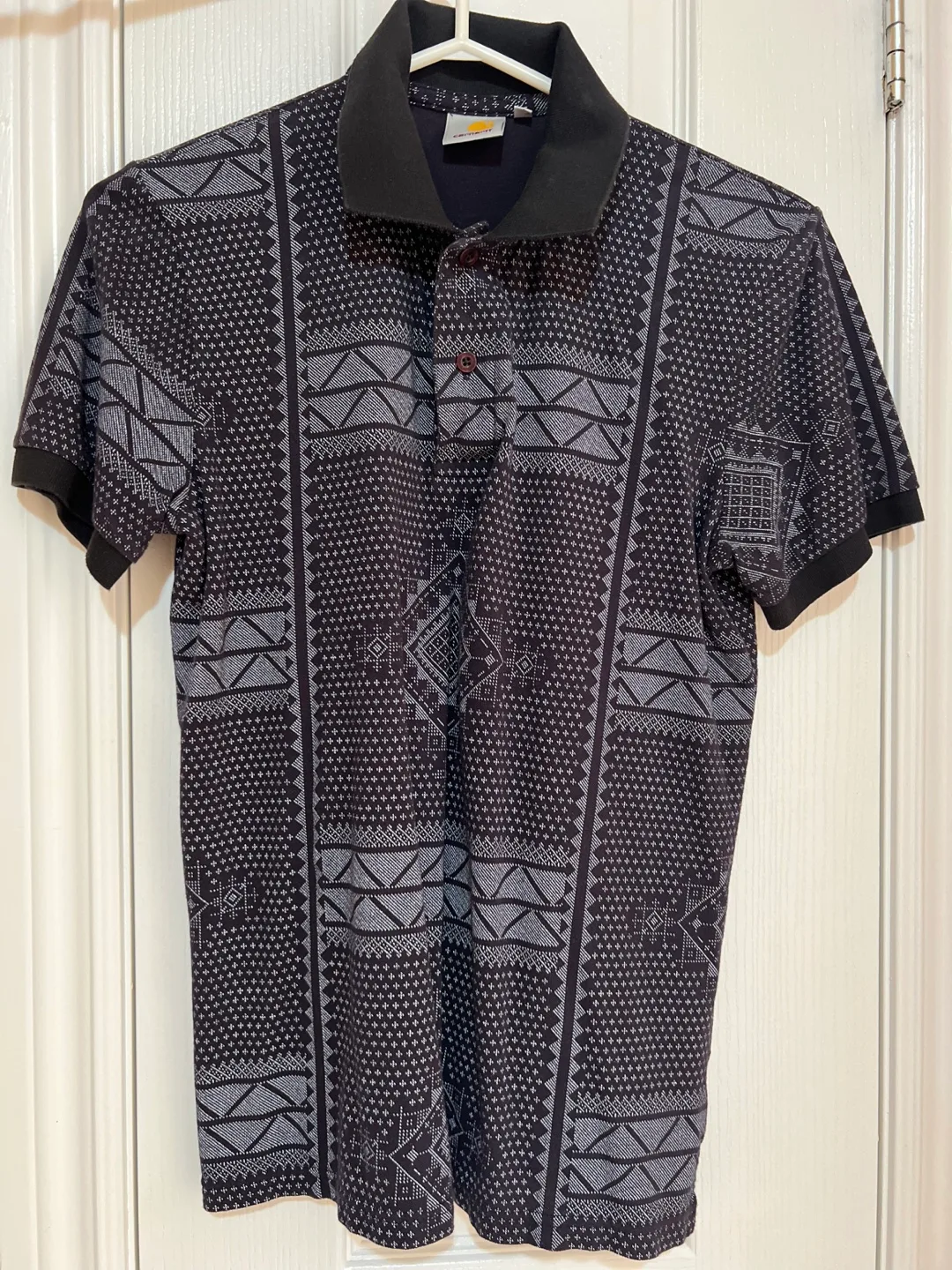 Carhartt Black Patterned Polo Shirt thumbnail