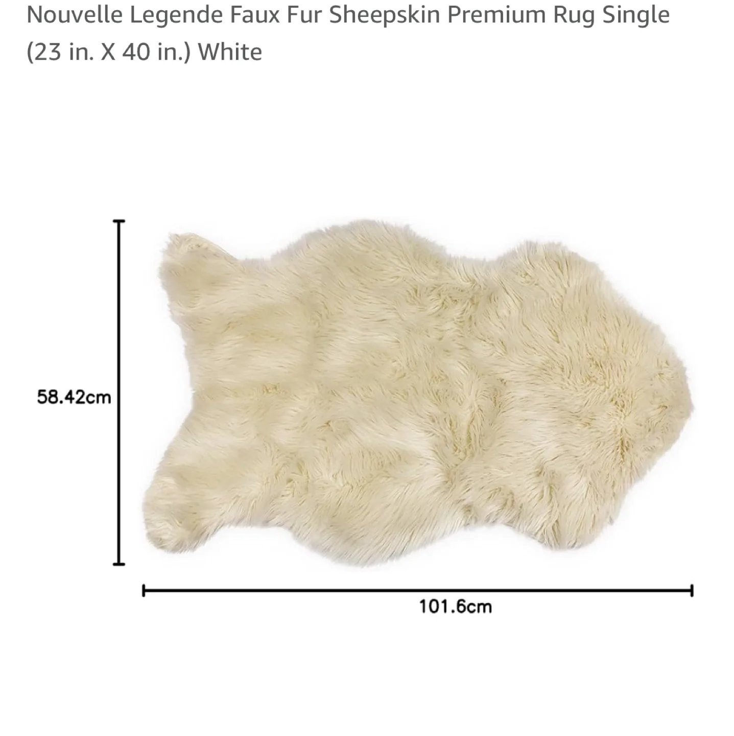 Nouvelle Legende Faux Fur Sheepskin Rug - 23x40 in thumbnail