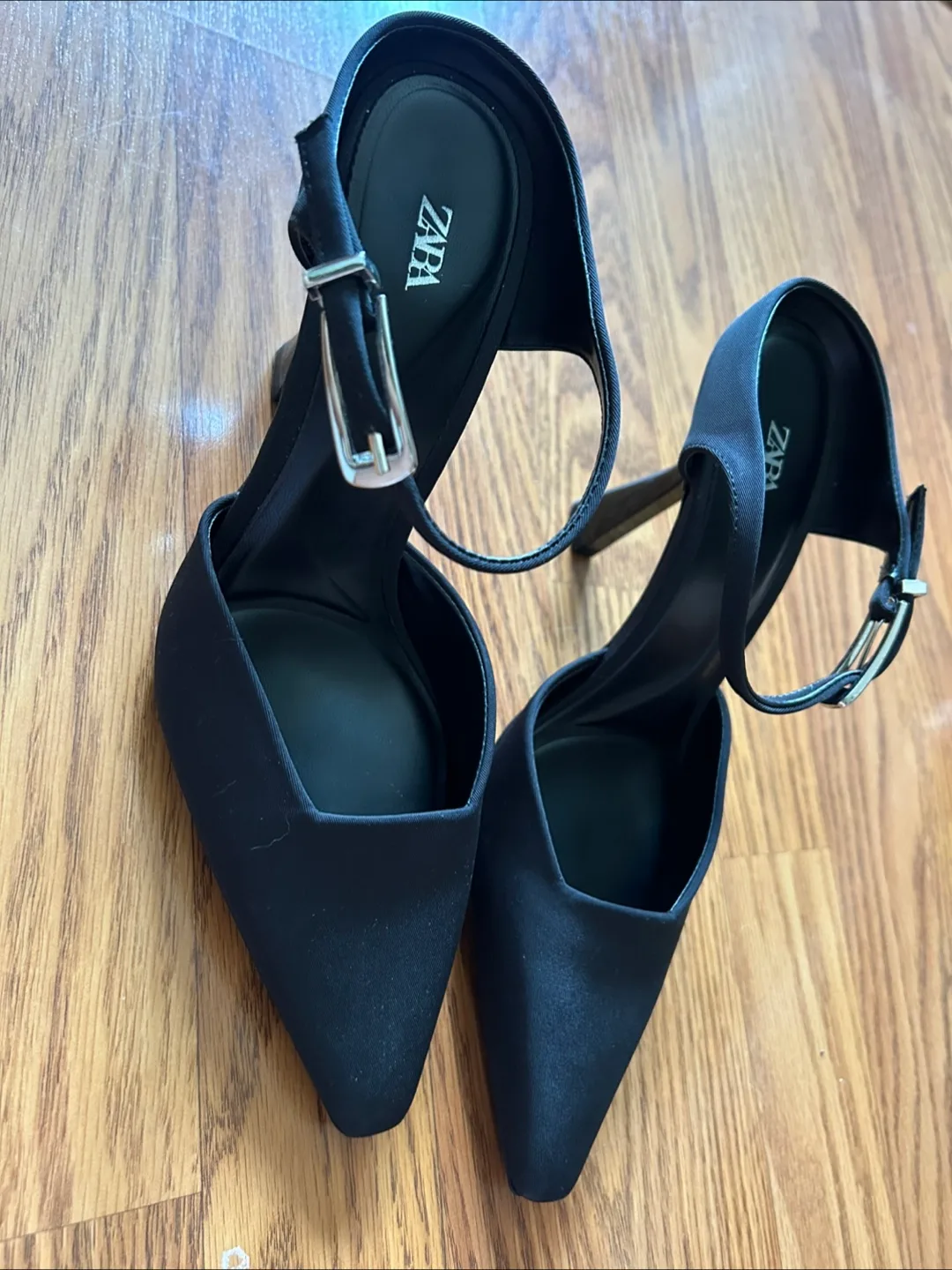 Zara Black Heels, Size 7 thumbnail