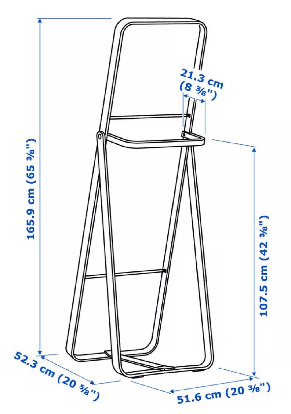 Metal Frame Standing Mirror image indicator(6)