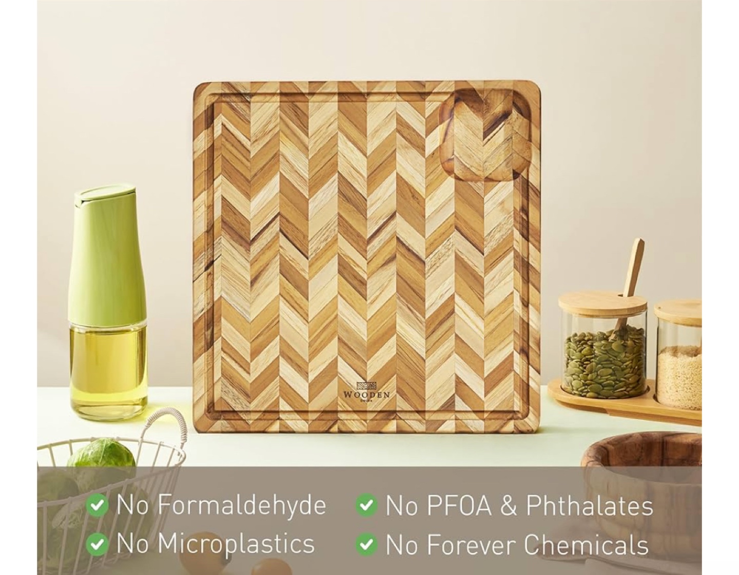 Wooden Teak Cutting Board 11.8"x11.8" - photo 2