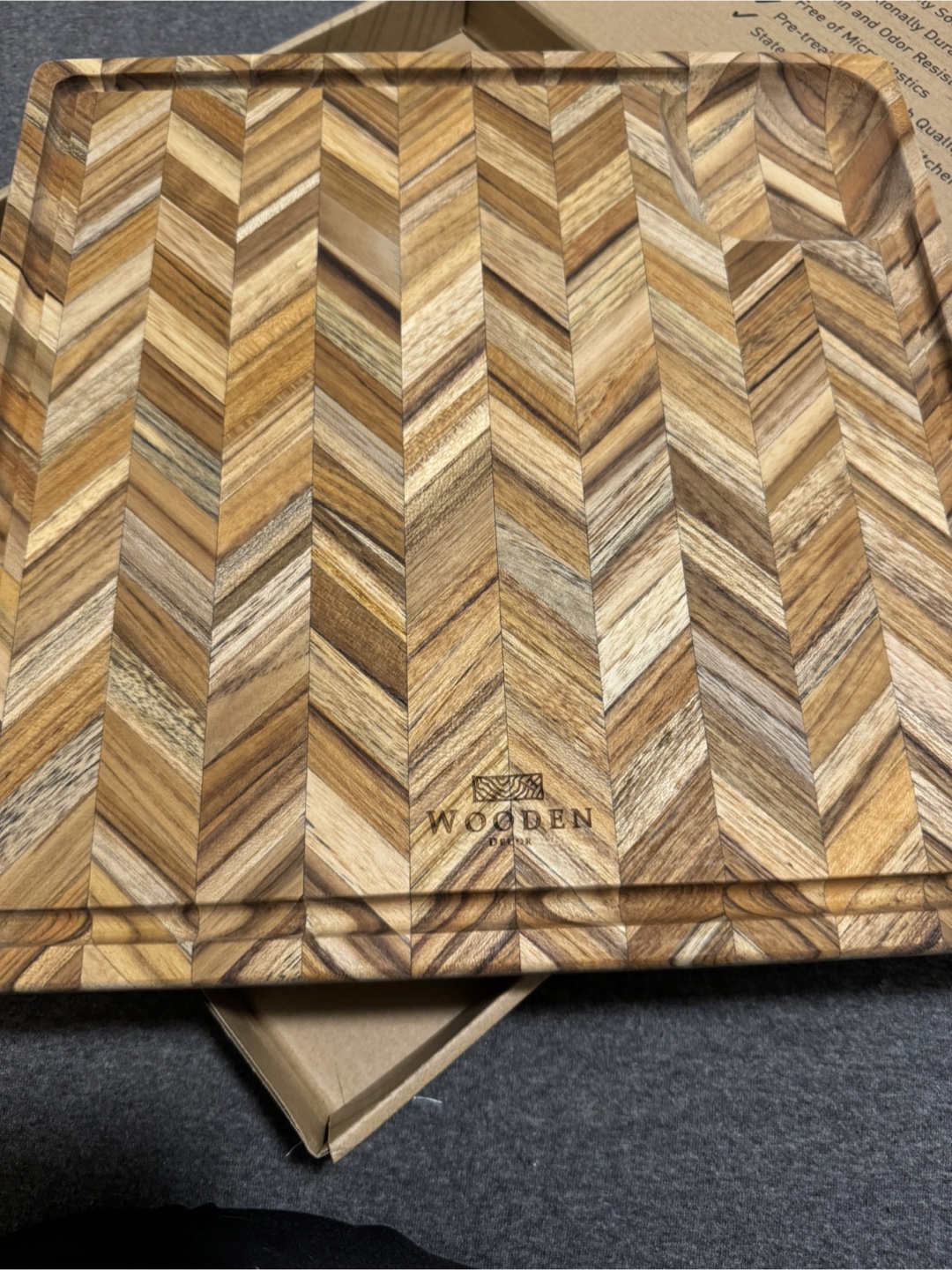 Wooden Teak Cutting Board 11.8"x11.8" - photo 5