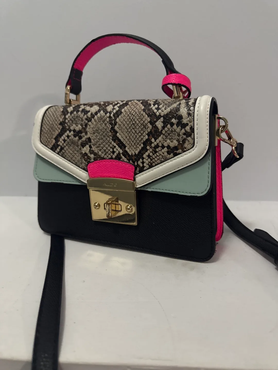 ALDO Snakeskin & Black Crossbody Bag thumbnail