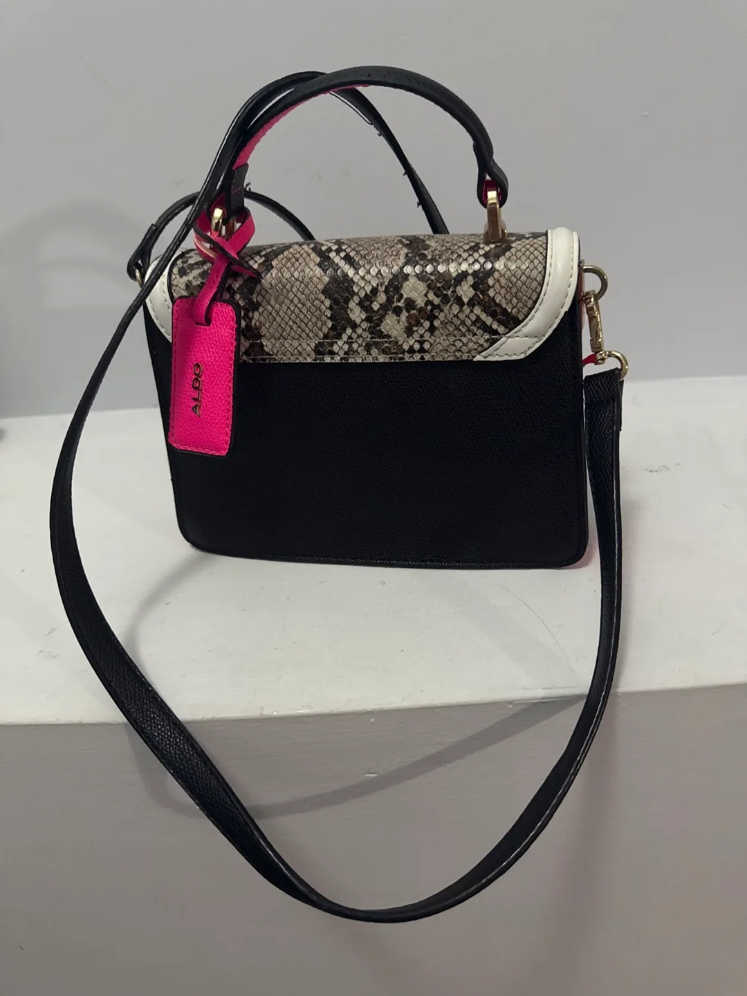 ALDO Snakeskin & Black Crossbody Bag image indicator(5)