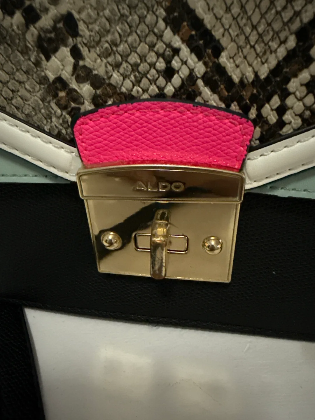 ALDO Snakeskin & Black Crossbody Bag image indicator(2)