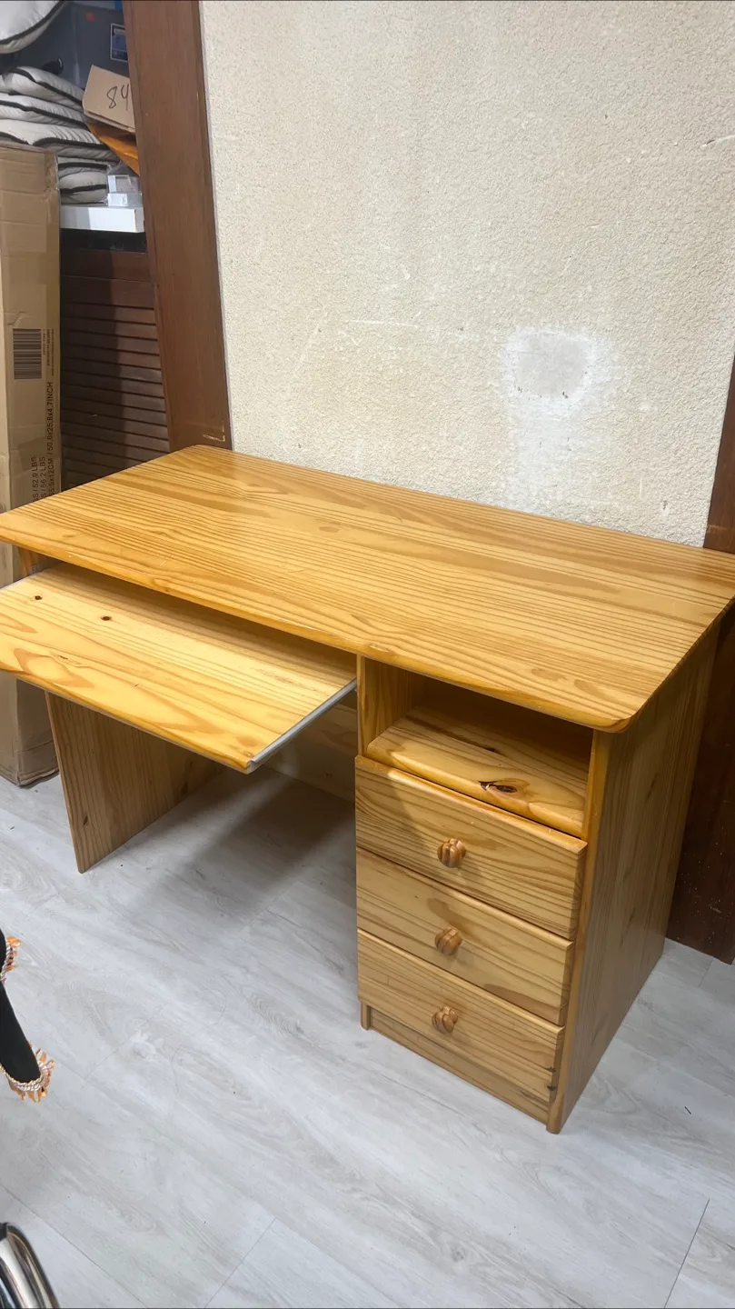 Wooden Desk with Drawers thumbnail