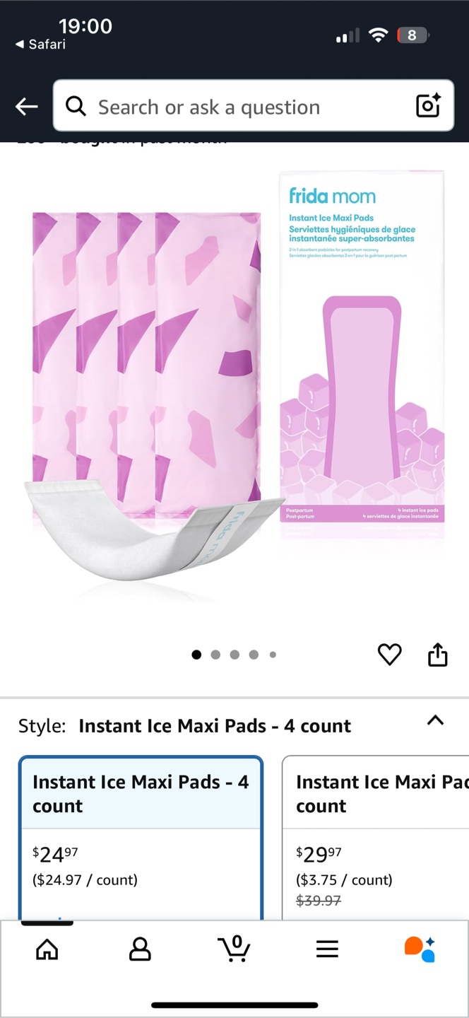 Frida Mom Instant Ice Maxi Pads - 4 count - photo 2