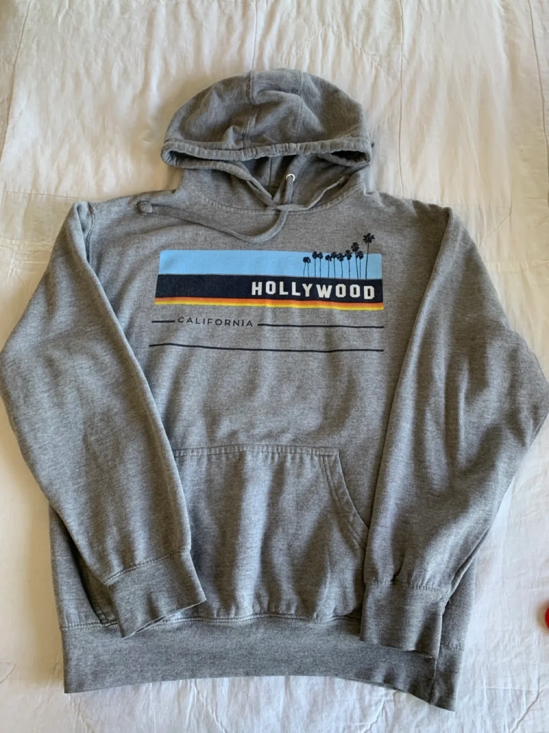 Hollywood California Grey Hoodie thumbnail