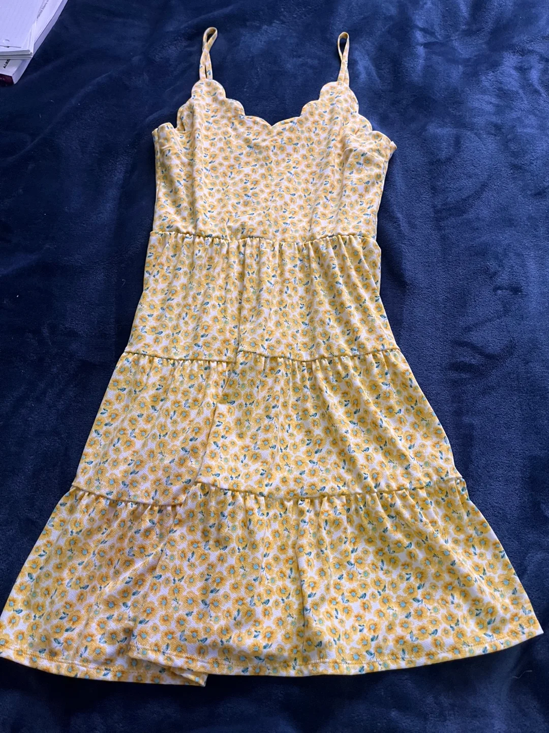 Monteau Los Angeles Yellow Floral Dress - Size S thumbnail