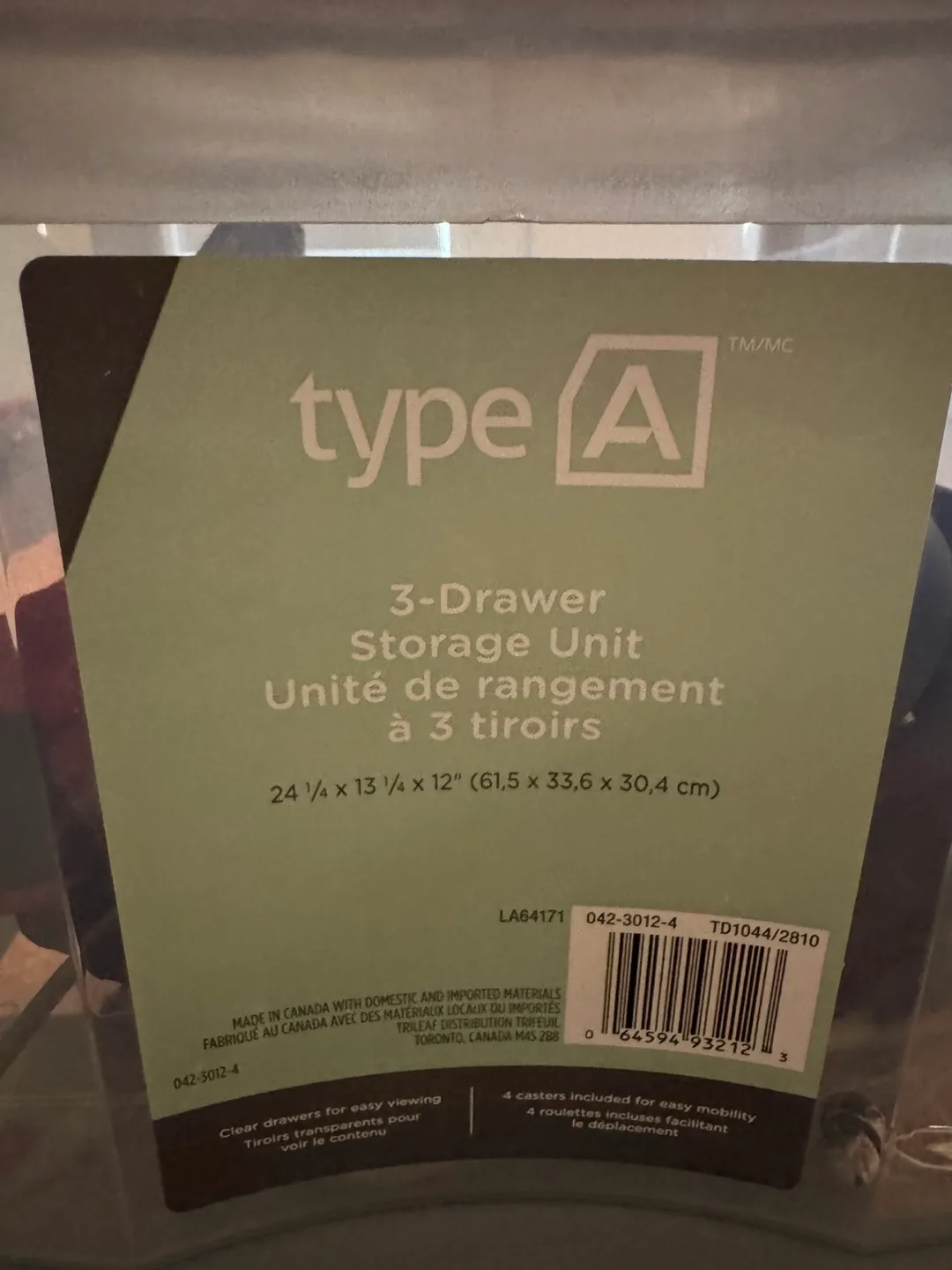 Type A 3-Drawer Storage Unit thumbnail