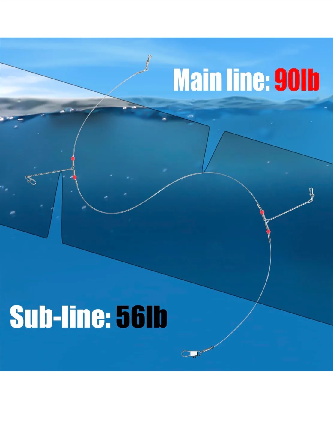 Fishing Wire Leader Trace with Swivel Snap image indicator(2)
